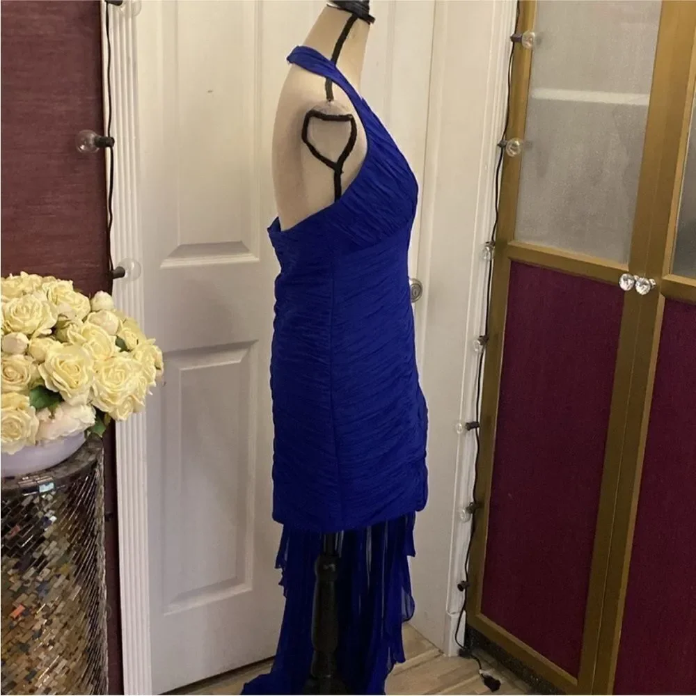 Alfombre Roja Elegant Blue Halter Dress, M